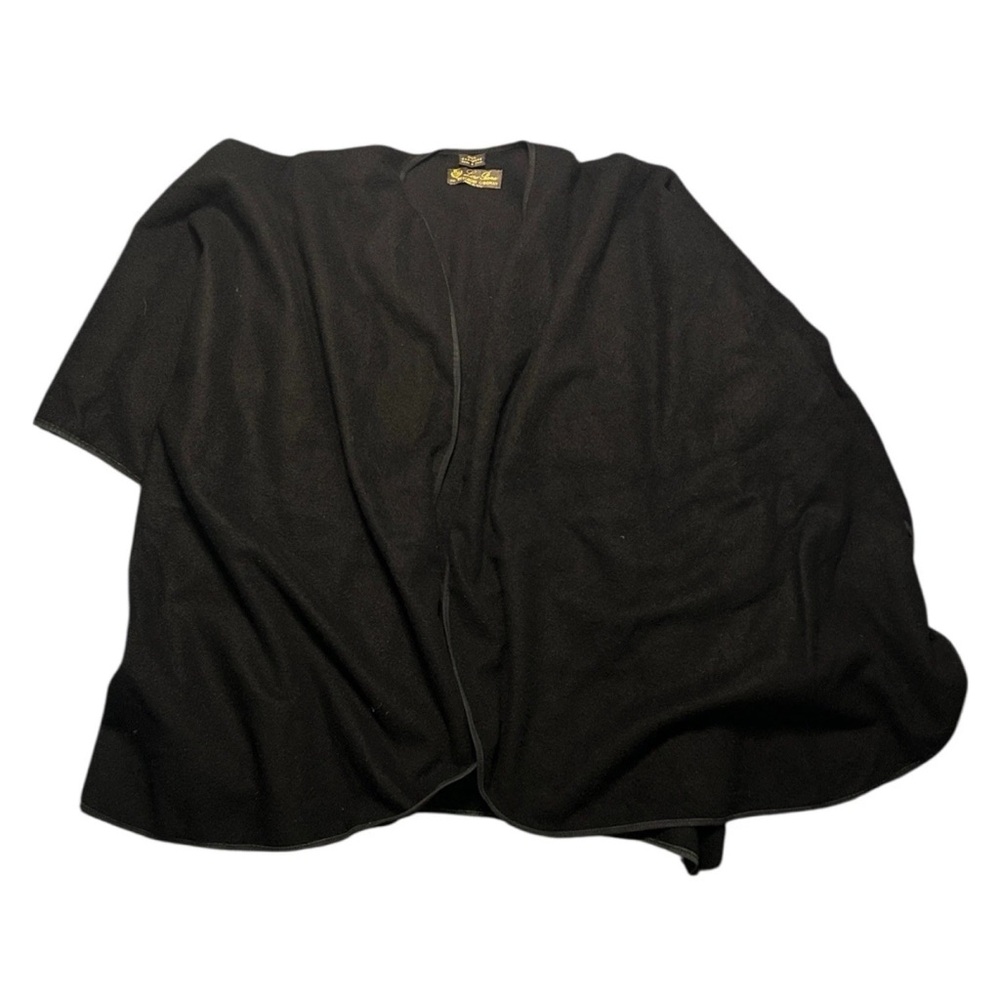 Loro Piana for Bergdorf Goodman 100% Cashmere Black Cape Coat Italy Luxury